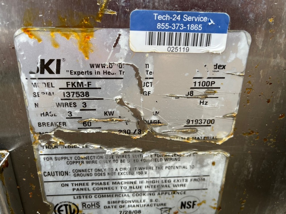 BKI Pressure Fryer