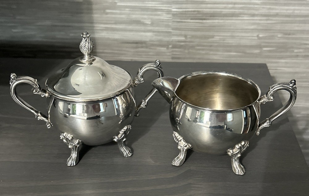 Vintage Silverplate Creamer & Sugar Set