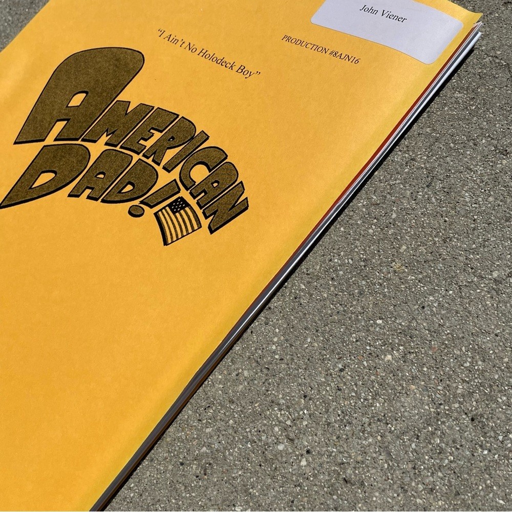 American Dad John Viener 2013 Original Production Used Table Draft Script