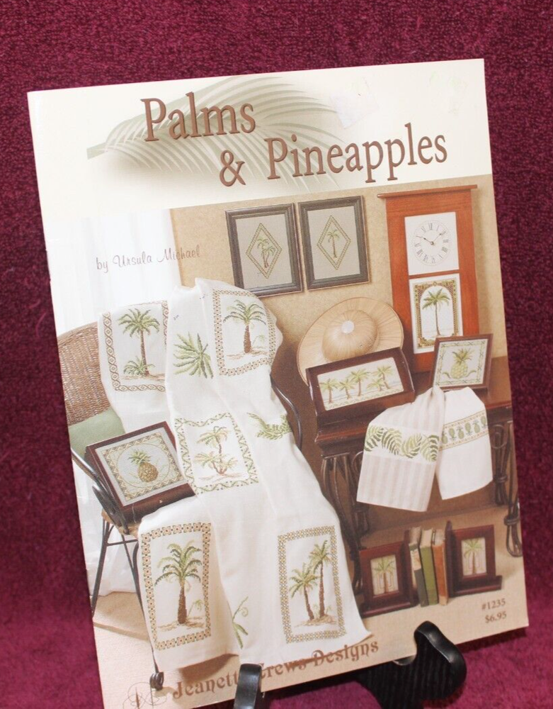 Jeanette Crews Designs Cross Stitch Pattern Leaflet - Palms & Pineapples
