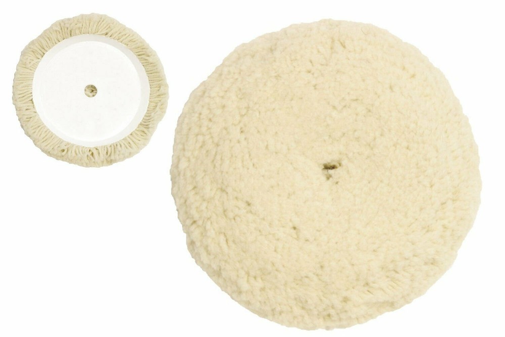 7.5" 100% Wool Hook & Loop Buffing Pad Starter Kit for Compound Cutting