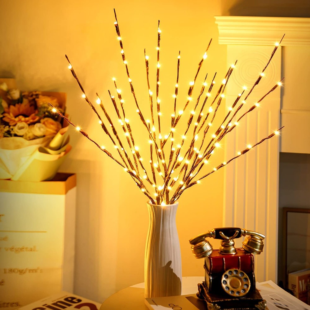 Kxcoftxi 3 Pack Twig Lights, Prelit Branches, Usb Plug In Branches Lig