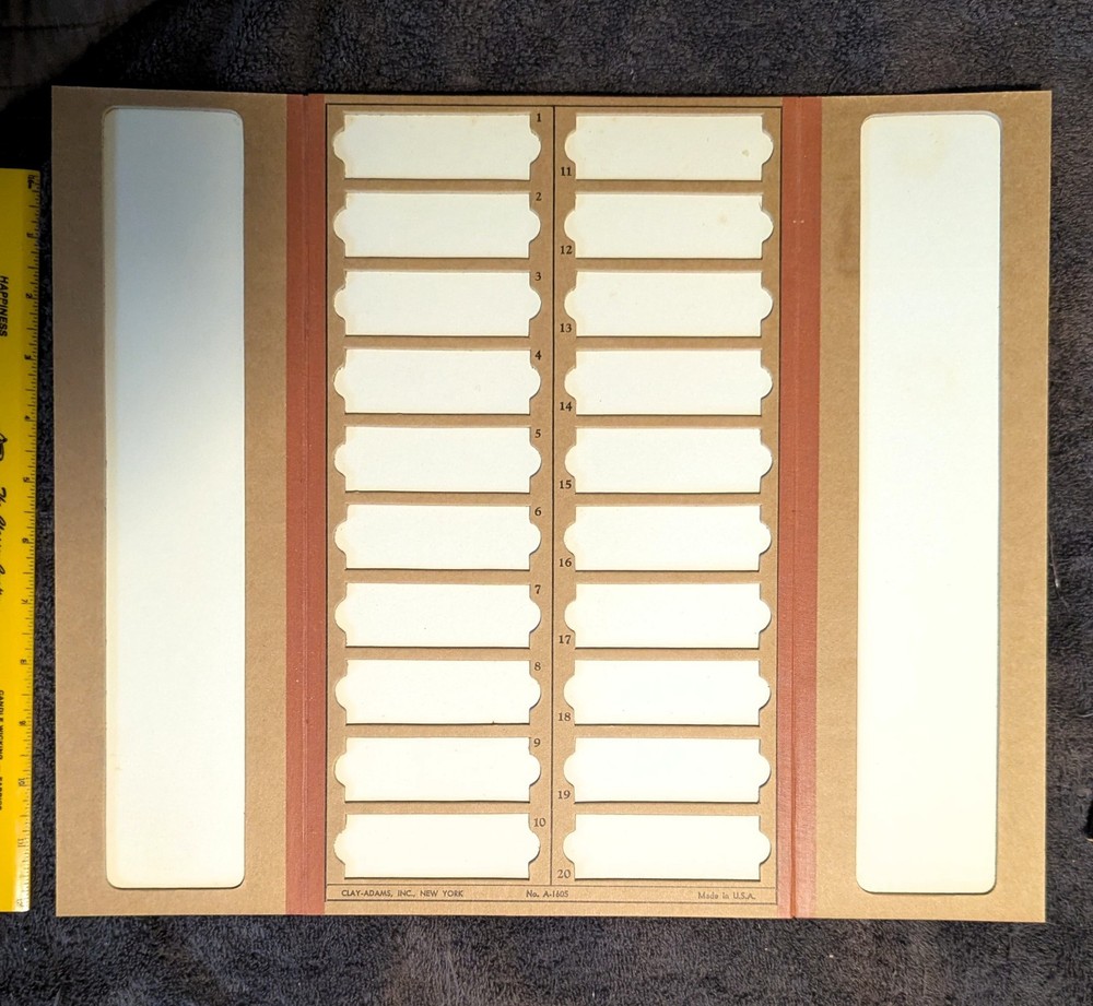 Three 3 Vintage Microscope Slide Holders Storage Folders 20 Slides
