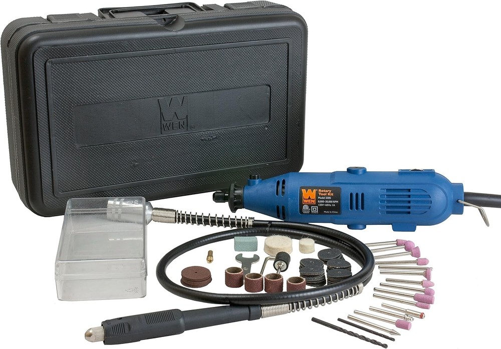 WEN Variable Speed Rotary Tool Kit Dremel Rotary Grinder Cutter with Flex Shaft