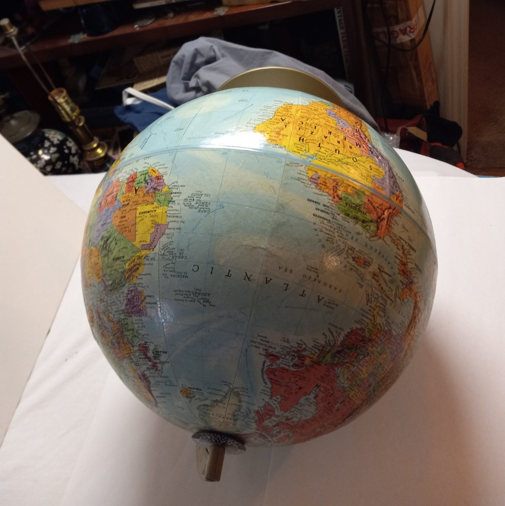 Vintage 12" Globe Replogle 'Stereo Relief' Raised Terrain One Blemish on Bottom
