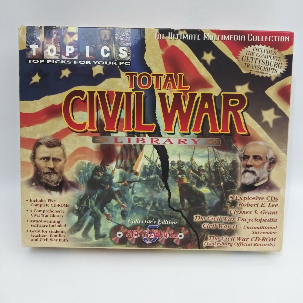 Total Civil War Library By Topics 5 CD-Rom Edition Software