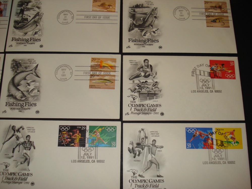 PCS POSTAL COMMEMORATIVE #2496//2615 (6) DIFF. SE-TENANT FDC UNADDRESSED SETS