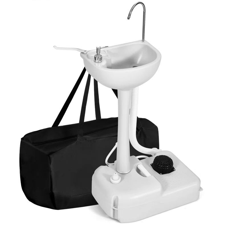 Portable Sink Camping Hand Washing Station w/ 17L Wash Basin Stand and Carry Bag