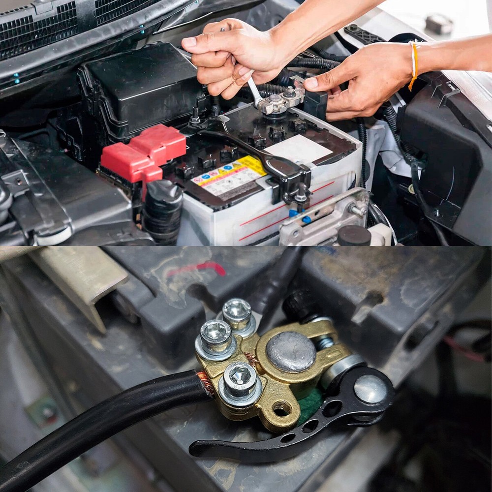 2Pair Car Battery Terminal Connectors Quick Release Disconnect Positive Negative