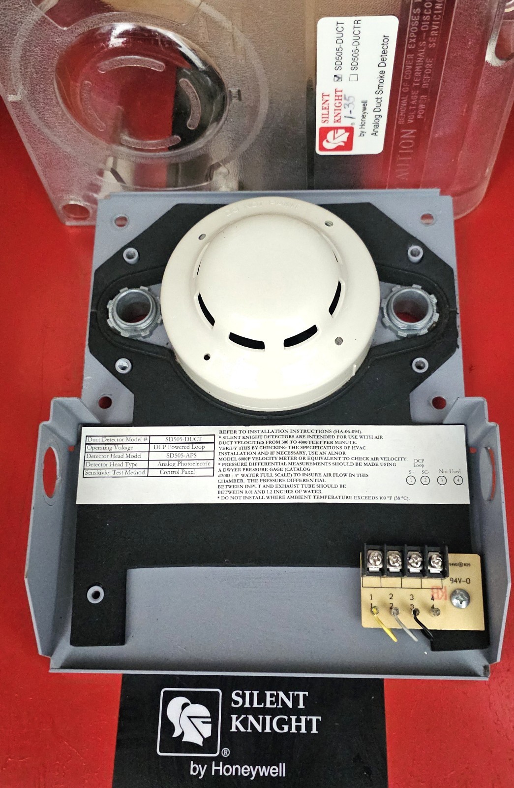 SILENT KNIGHT SD505-DUCT INTELLIGENT DUCT SMOKE DETECTOR