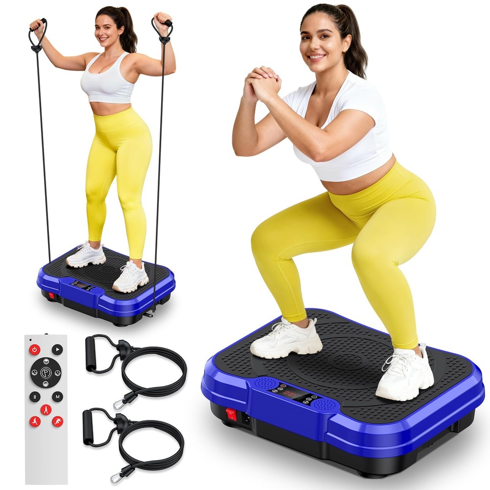 Vibration Plate Exercise Machine,Vibrating Platform for Lymphatic Drainage wi...