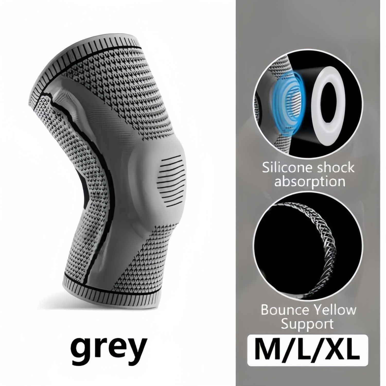 Knee Sleeves Compression Brace Support Sport Joint Injury Pain Arthritis Relief