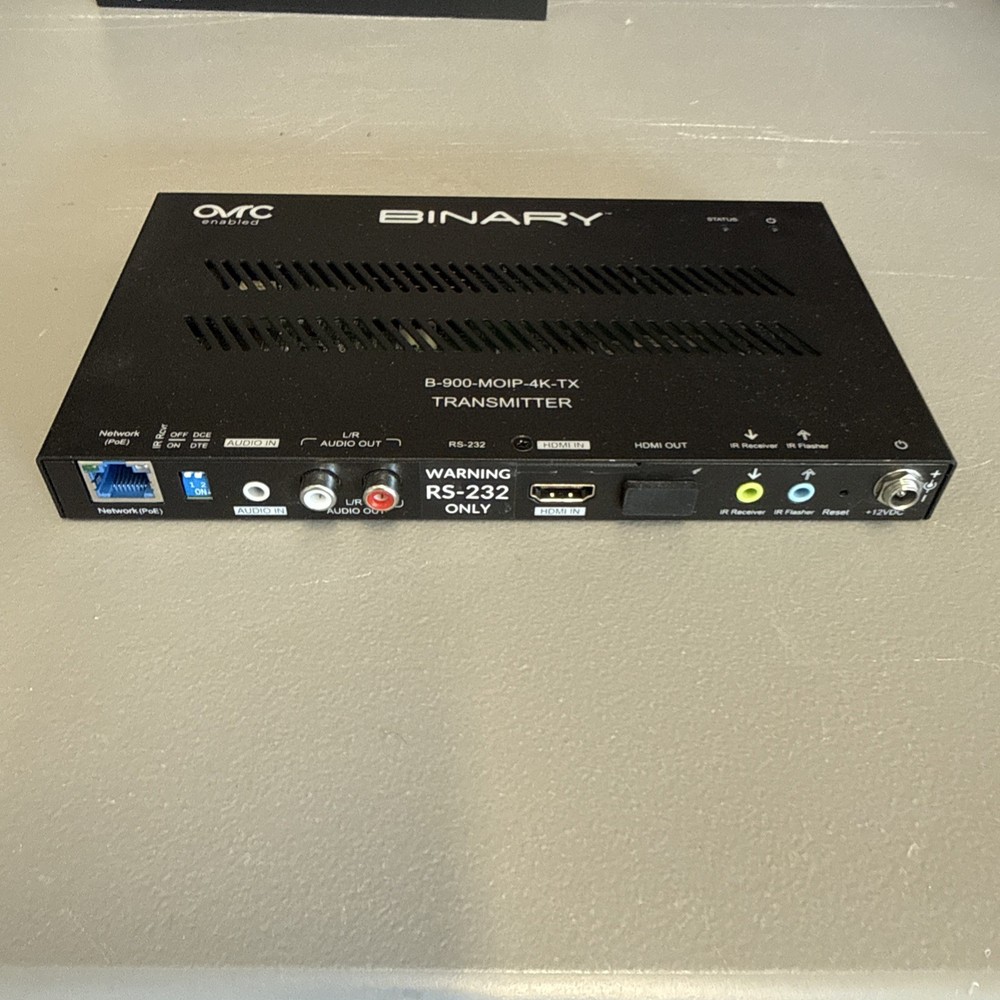 BINARY 900 Series 4K Media over IP Transmitter: B-900-MOIP-4K-TX