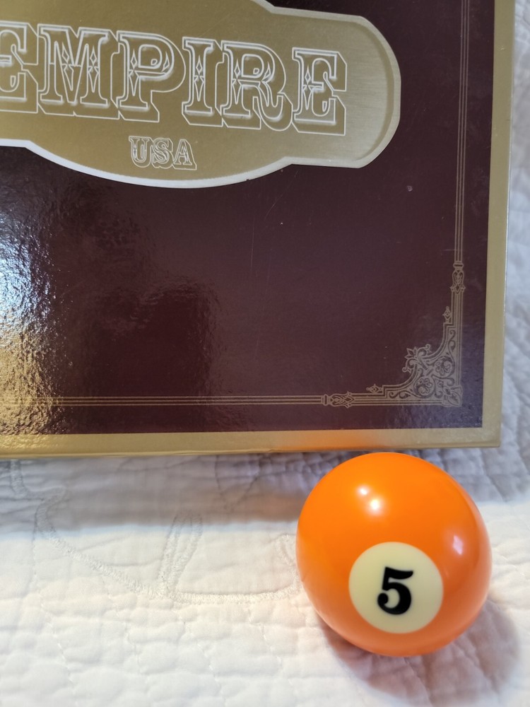 Replacement Billiard Pool 5 Ball Orange Empire 2.25" EUC