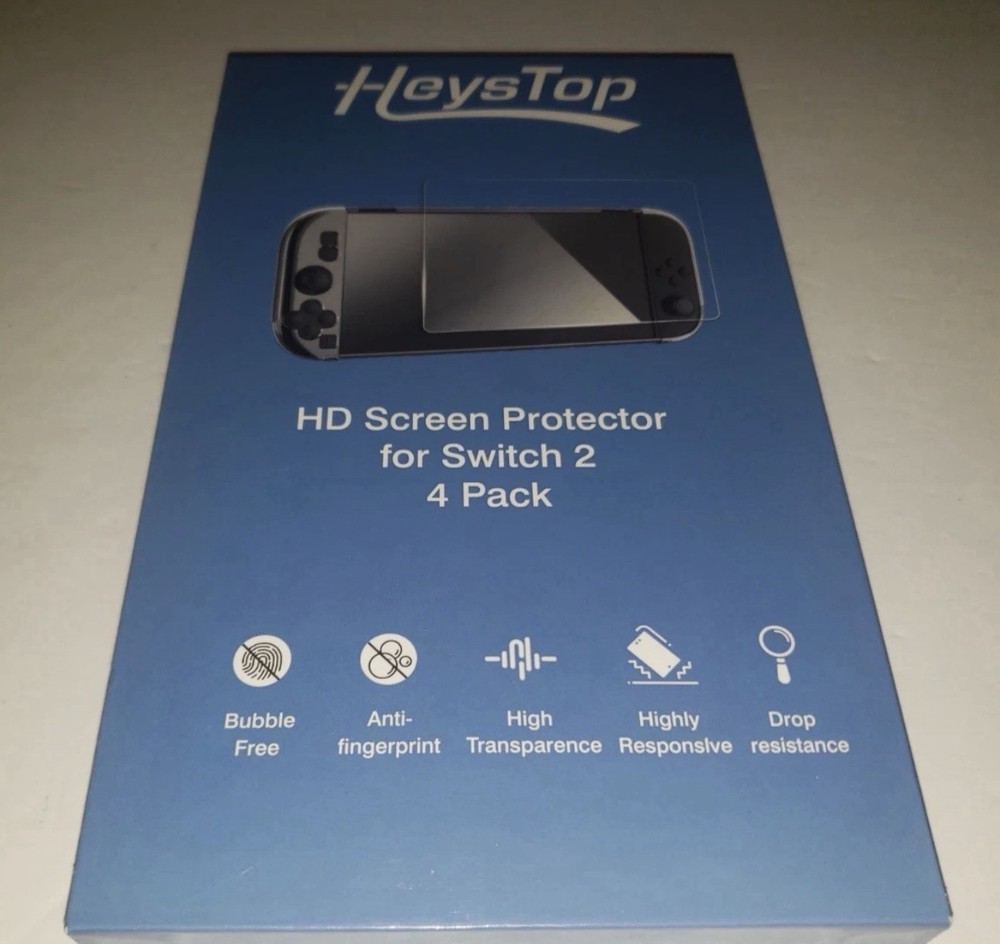 Heystop HD Screen Protector for Nintendo Switch 4 Pack BRAND NEW Sealed