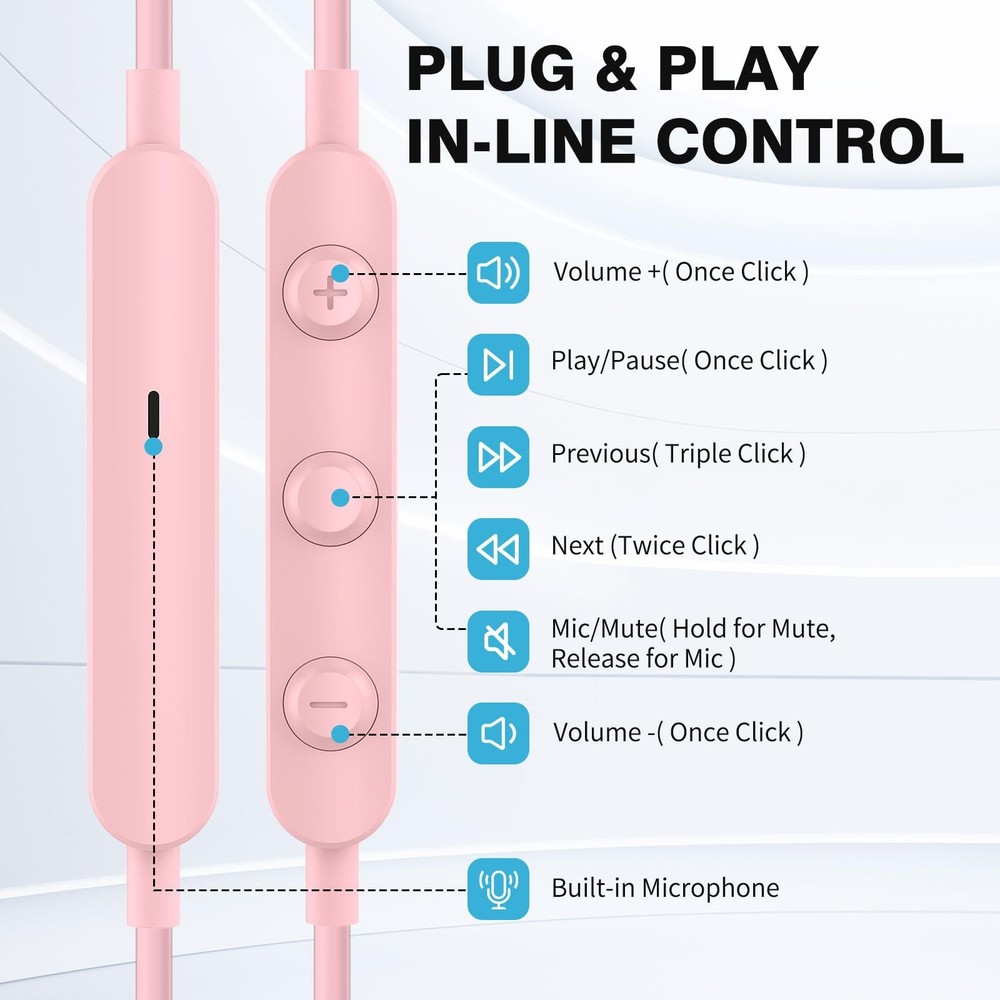 USB Headphones with Microphone for PC 7.5Ft Cable, USB A Headset for Computer...