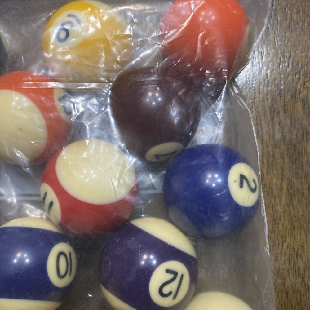 Mini Billiards Pool Ball’s - * Missing The 8 Ball *