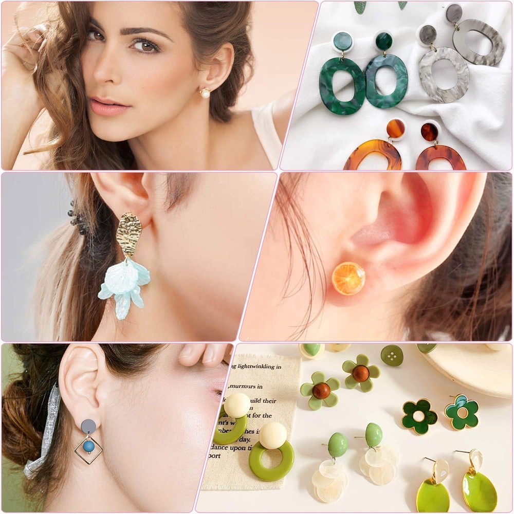 Earring Posts and Backs, Flasoo 700Pcs Stud Earring Making Kit with 300Pcs St...