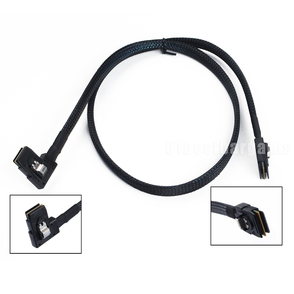 SAS Disk Right Angled Mini SAS 36pin SFF-8087 to 8087 36pin Data Raid Cable 0.8M