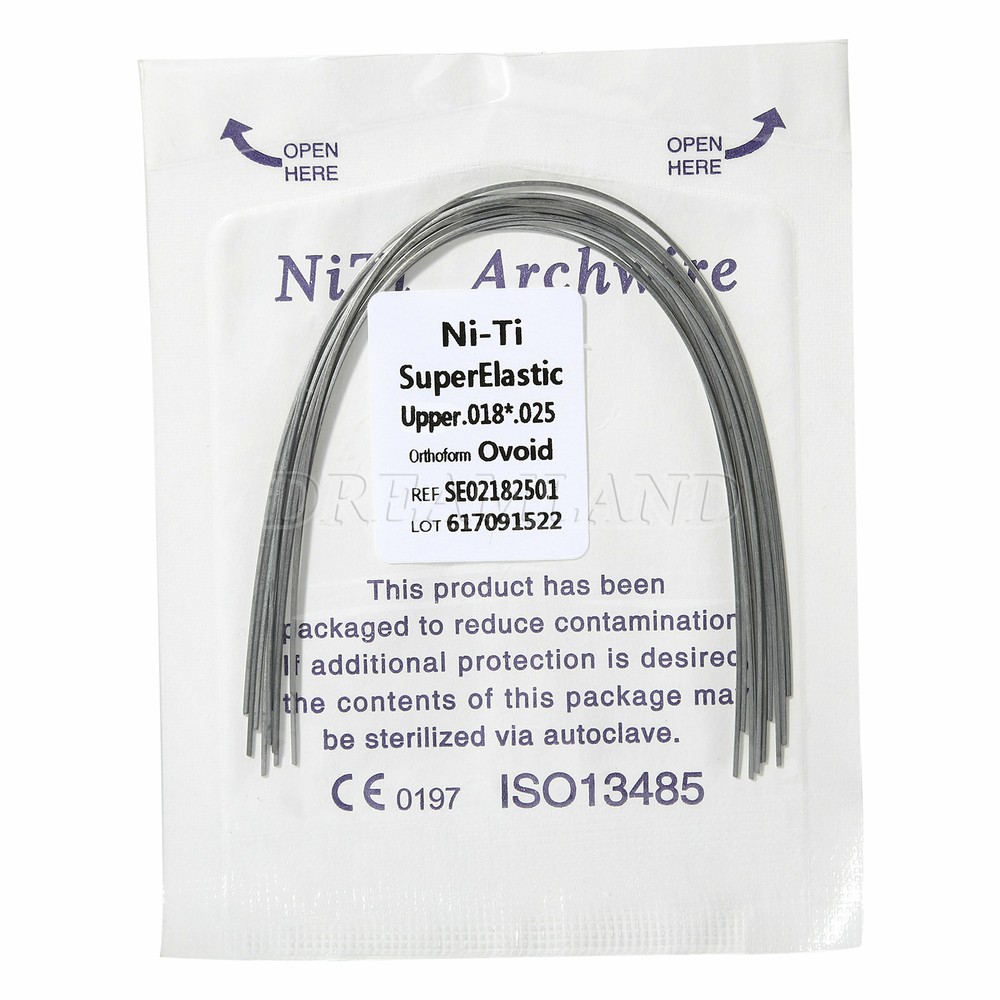 100PCS Dental Ortho Niti Rectangular Arch Wire Super Elastic / Metal Brackets