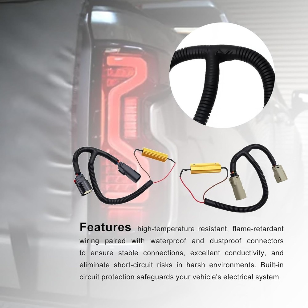 2 Pcs Tail Light Conversion Harness for LTZ 2016-2018 LED