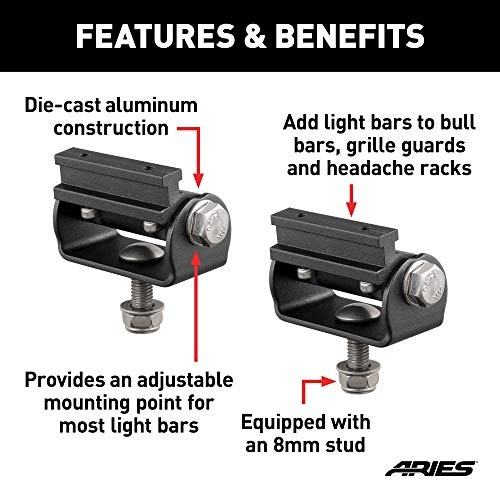 1110312 Base-Mount Light Bar Brackets, 2-Pack