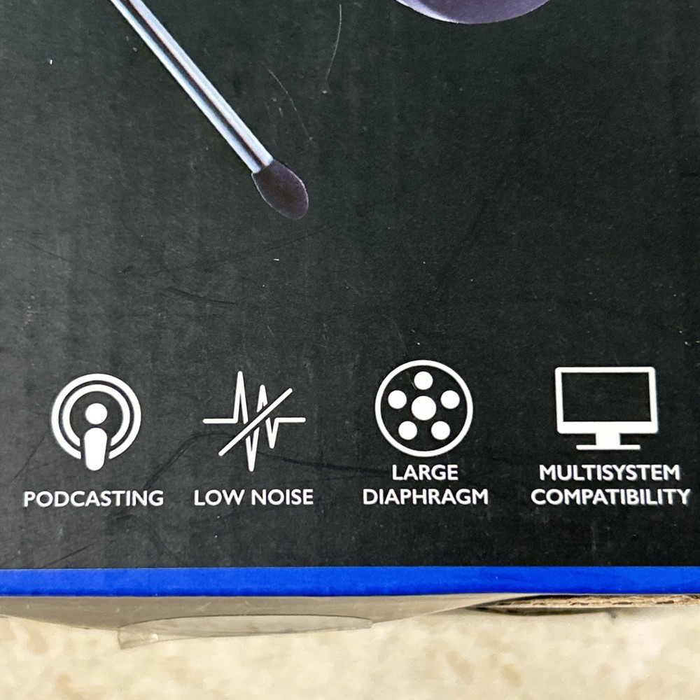 Portable USB Microphone with Pop Filter & Stand | Multi-System Compatible | NIB