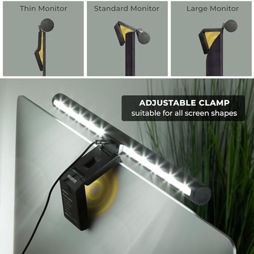 Monitor Light Bar, USB-Powered LED Lamp with Stepless Dimming and Adjustable