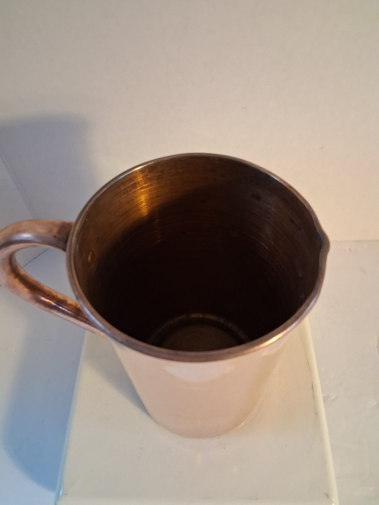 Copper Water Pitcher/Floral Vase; Pretty! EUC!