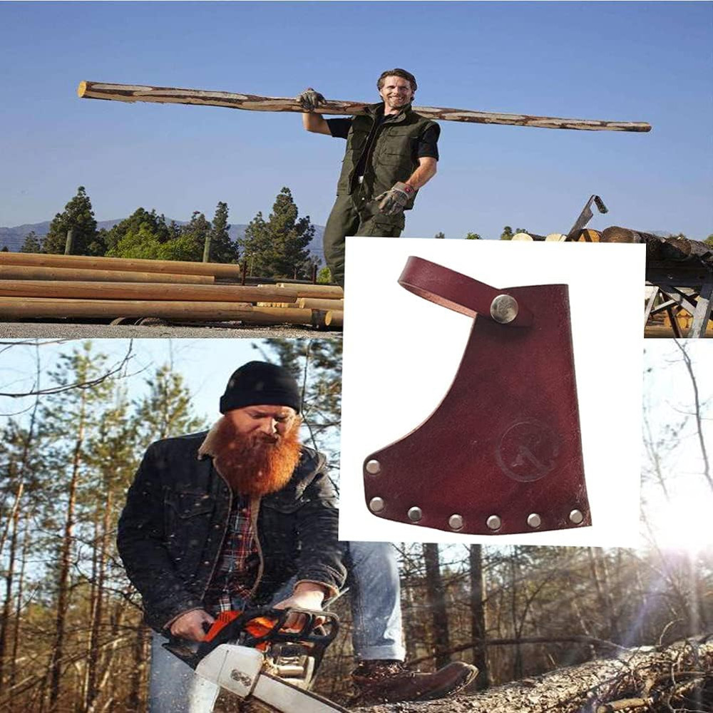 Leather Hatchet Axe Sheath Protector Tool - Head Cover with Leather