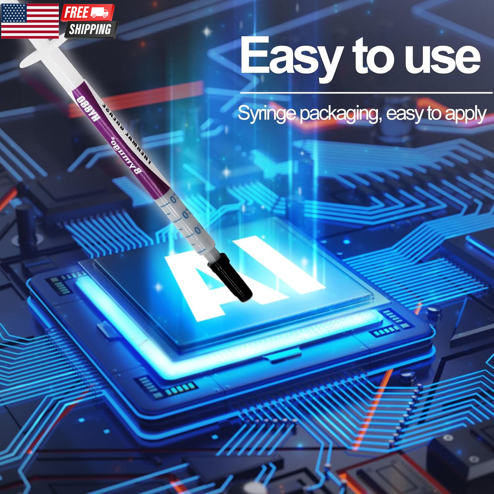 10 Pack HY880 Thermal Paste Kit 5.15 W/mK 1g/pc CPU GPU Heatsink Compound Comput