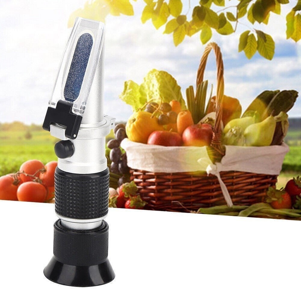 Refractometer Concentration Meter Brix Tester 0-90% for Automatic Temperature