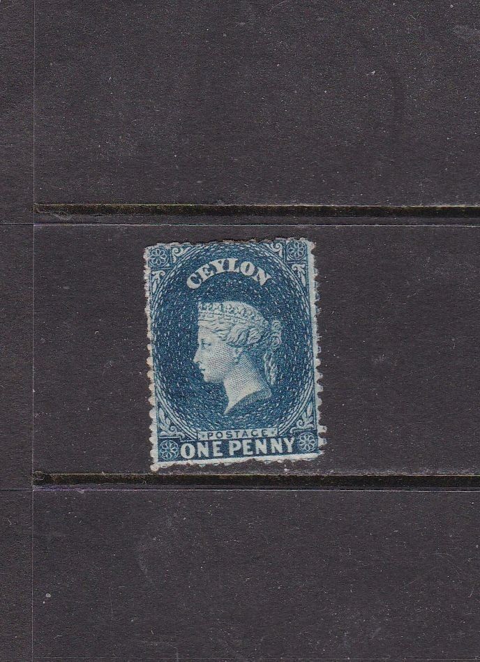 Ceylon 1867 1d Deep Blue Mounted Mint SG63b