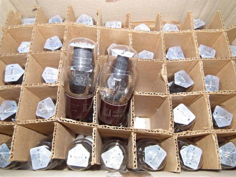 Platinum Matched Pair 6F6G RCA D Getter NOS Master Pack Box (Quads available)
