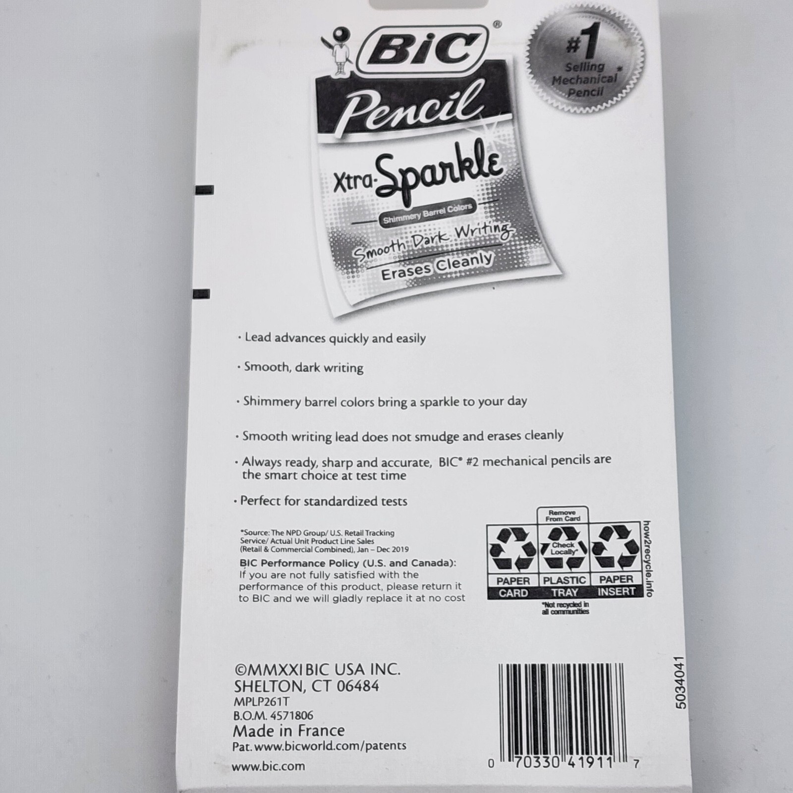 52 BIC Xtra Sparkle Mechanical Pencils 0.7mm #2 Dark Smooth Writing Shimmery