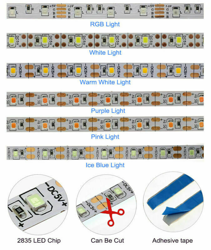 Button Battery Powered 2835 SMD 3V DC 60LED/M LED Strip Light Flex LED Tape