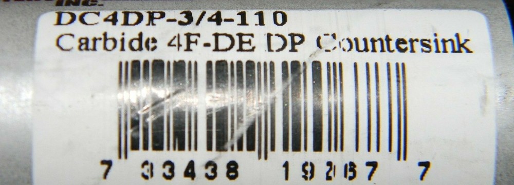 Countersinks Inc. Double End Countersink 3/4" 4F Carbide DC4DP-3/4-110