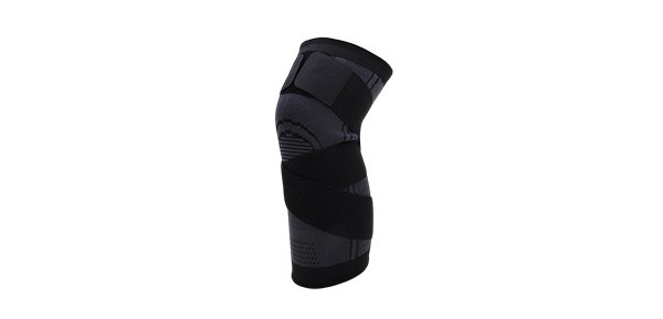 Straps O-shaped Pattern Knee Pads One Size Fits Most Gray 1 Pc