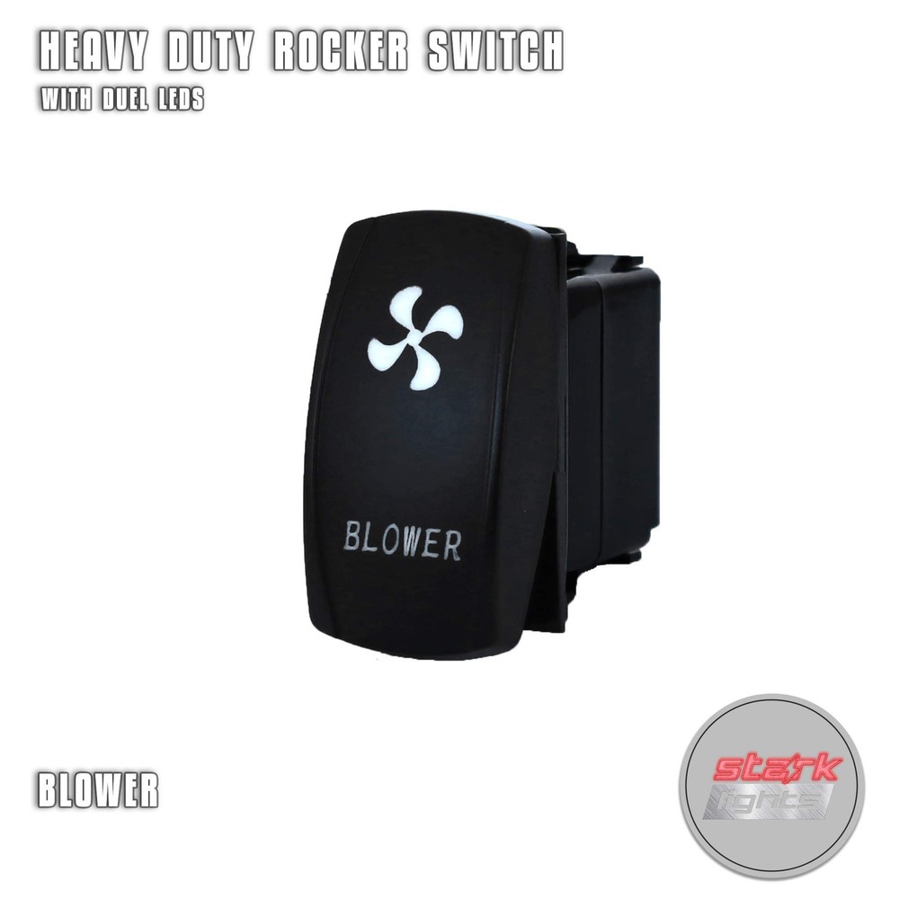 Blower - Green - Laser Etched Toggle Switch 20A 12V - Vertical Rocker Switch ...