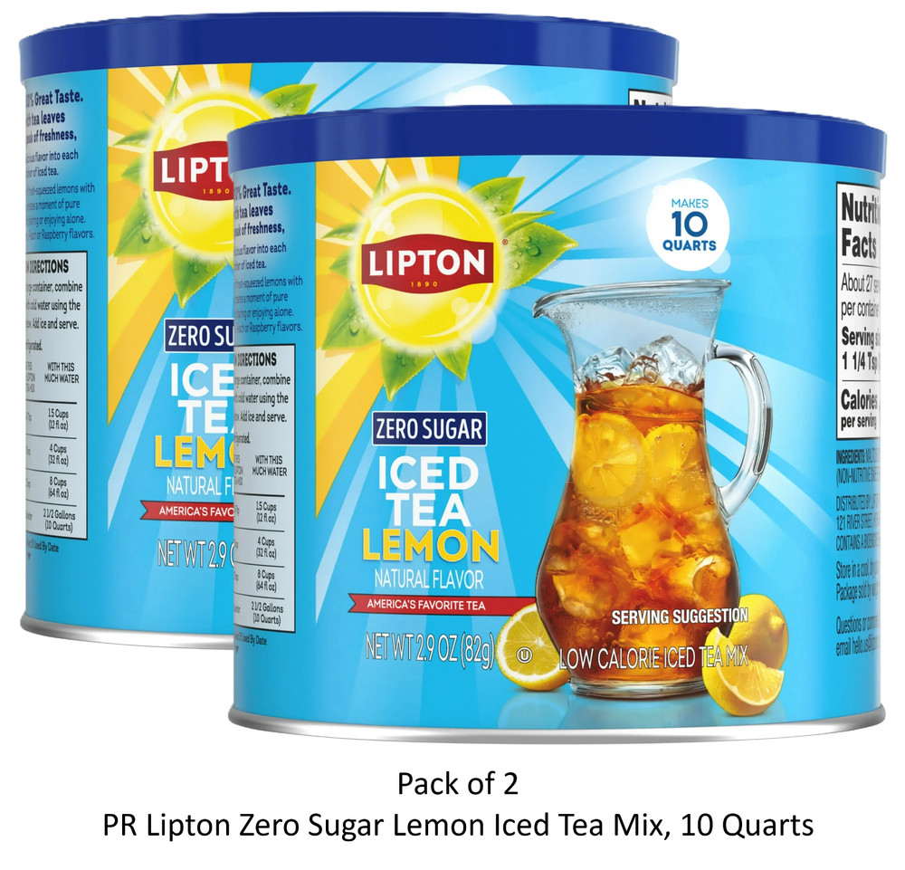 PR Lipton Zero Sugar Lemon Iced Tea Mix, 10 Quarts