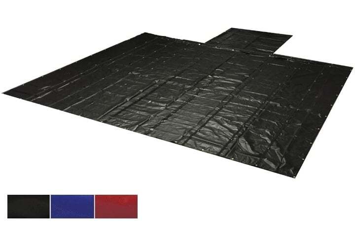 Flatbed Tarps Superlight 14oz 3 Pc Lumber Tarp (8' Drop) - Blue