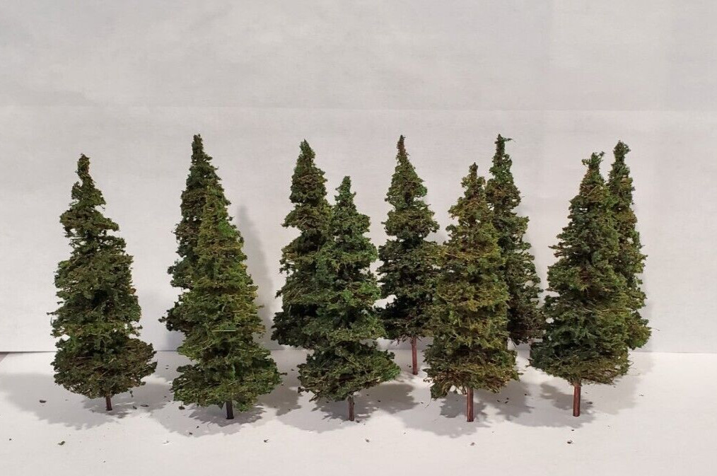 MOOSE CREEK TREES - Fir / Pine Trees (4" x 10 Trees) Model Trees - HO N Z Scale