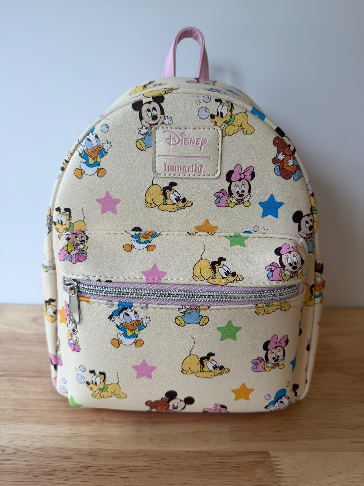 Loungefly Disney Baby Mickey Mouse Minnie Mouse Donald Pluto Mini Backpack VGC
