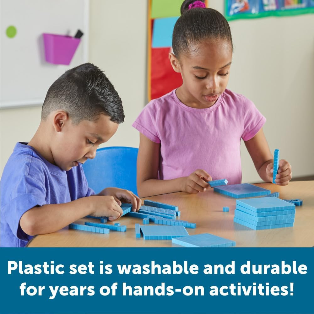 Plastic Base Ten Starter Set - 1St Grade Math Manipulatives for Elementary Schoo