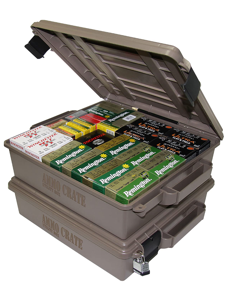 Ammo Box Storage Case Stackable Ammunition Crate Utility Can 2 Lock Water Seal