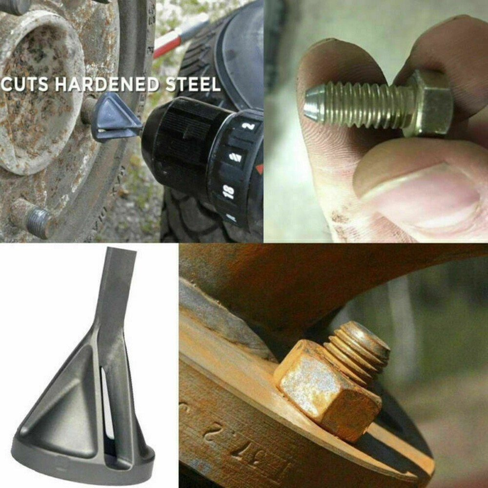1Pcs Silver Triangle/Silver Hexagon Deburring Drill Bit Outer Chamfer Metal Tool
