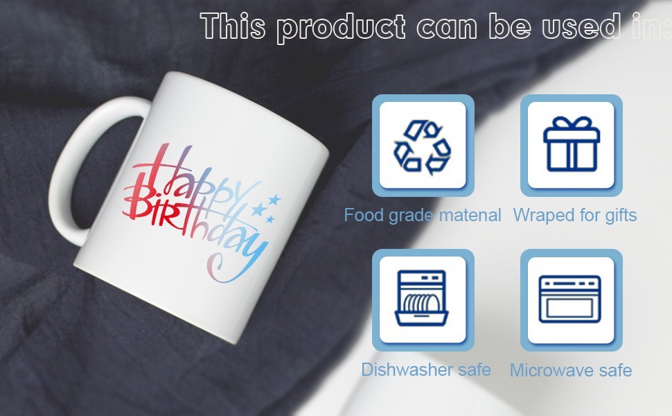 Personalized Custom Text or Photo Ceramic Coffee Mug Both side Printed 11oz