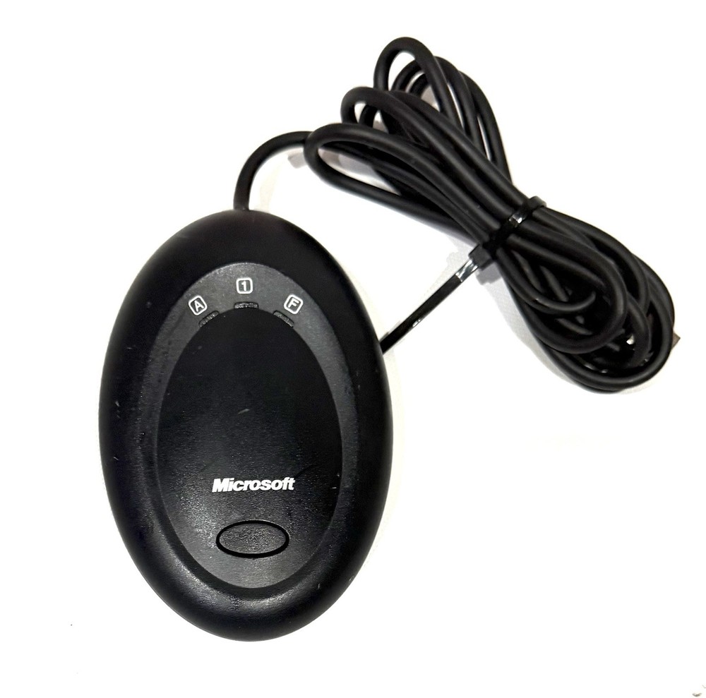 Microsoft Wireless Desktop Mouse Keyboard Receiver 3.1 Model 1028 Portable Black