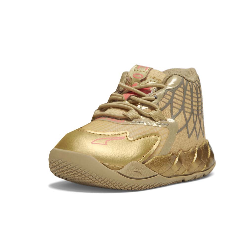 PUMA Mb.01 Golden Child Basketball Toddler Boys Gold Sneakers Athletic Shoes 39