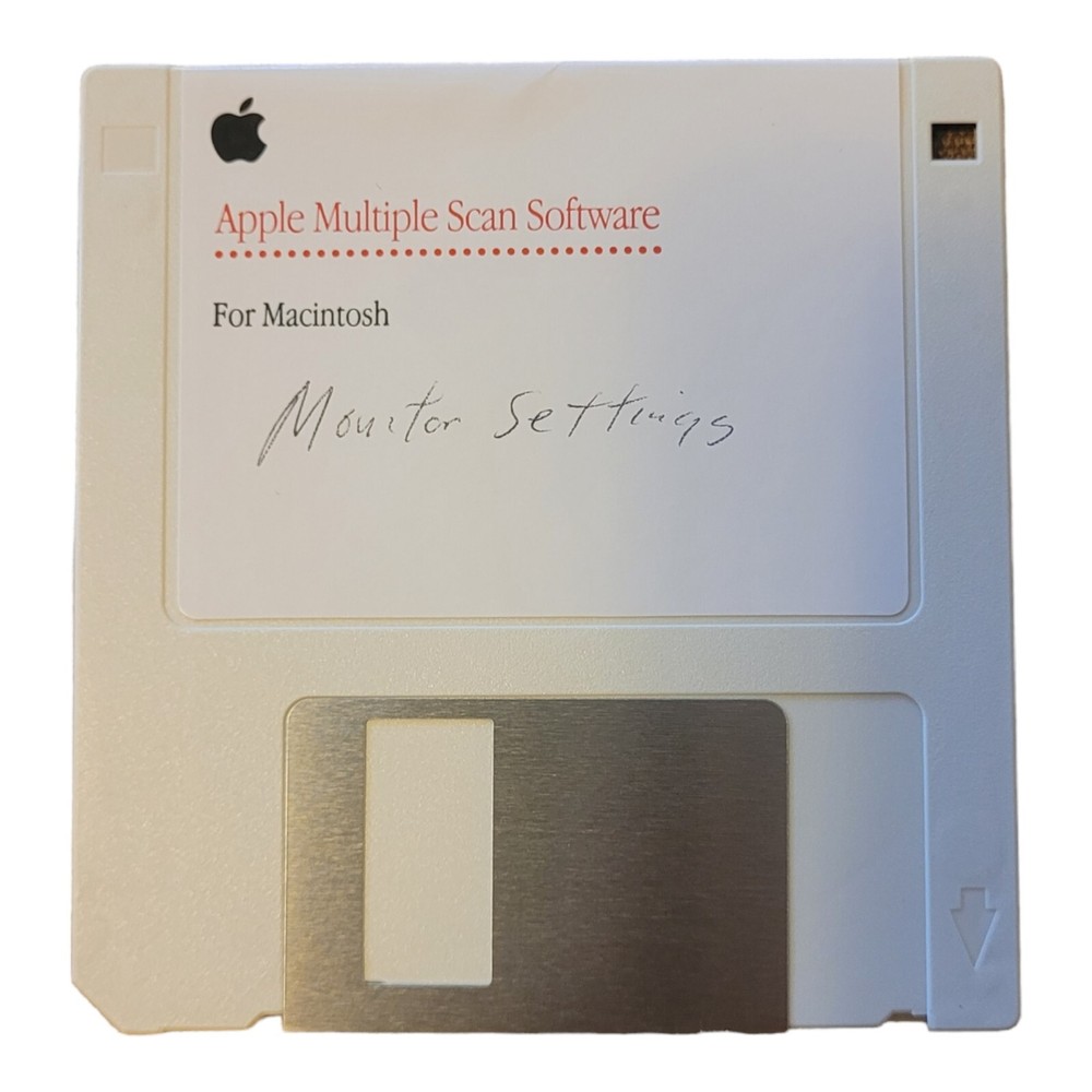 APPLE MULTIPLE SCAN Software Floppy Disk & 14 DISPLAY USER'S Guide CRT Manual